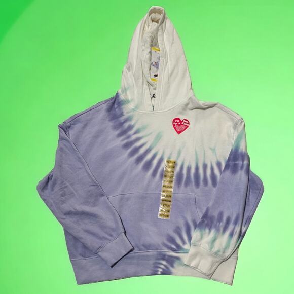 Wildfox New Cropped Tie Dye French Terry Hoodie size M - Picture 12 of 12